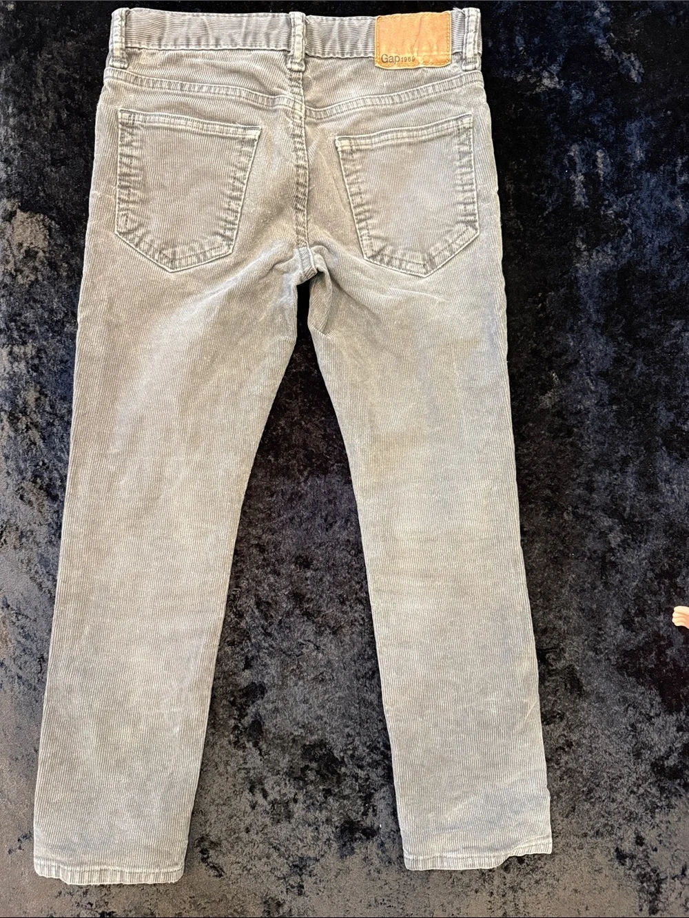 2 Pairs of Gap Pants. Kids Slim Fit Grey Corduroy and khaki Pants